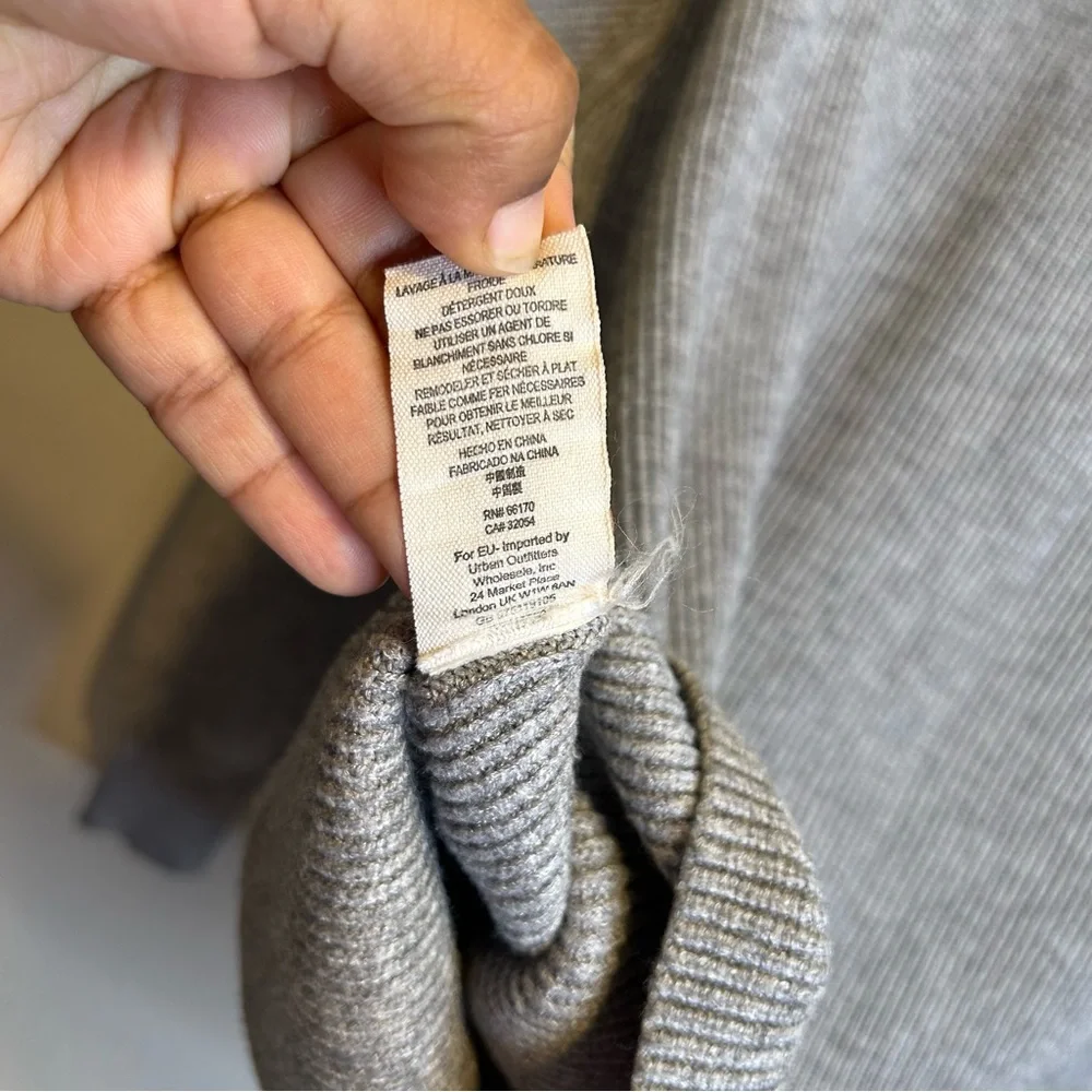 Free People Softly Structured‎ tunic turtleneck knit sweater gray size XS